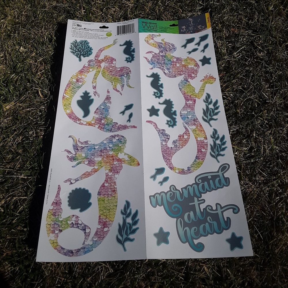Main Street Creations Shimmer Mermaid Wall Sticker New